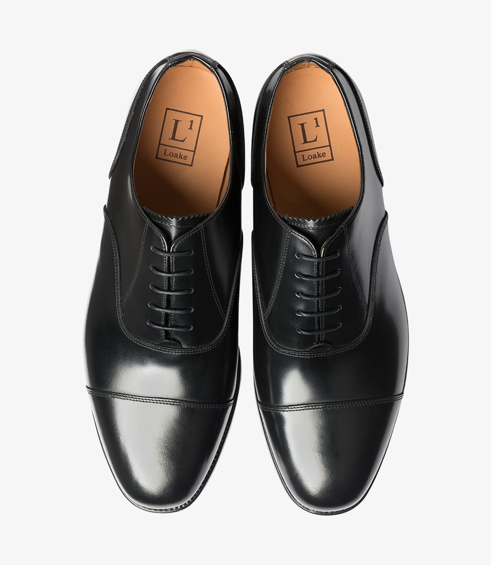 loake 200b polished leather black dress shoes