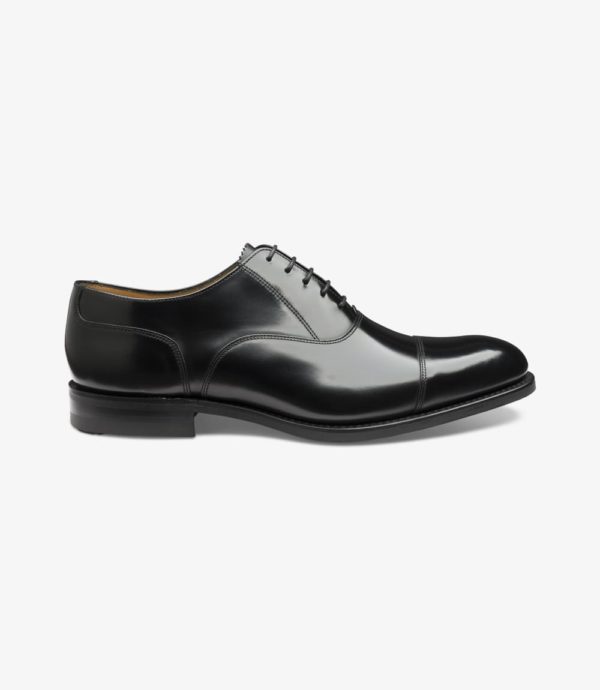 Shop Soiled Mens Loake Lifestyle Black Italian Leather Slip On Shoes Augustus 