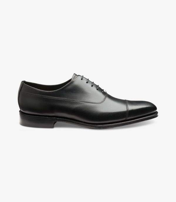 Loake L1 '200B' Men's Black Polished Leather Capped Oxford Lace Up Shoes G FIT 
