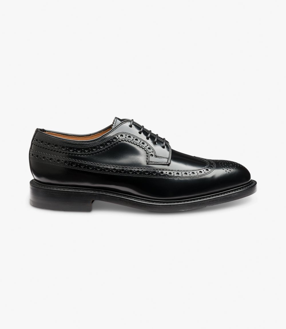 plain black brogues