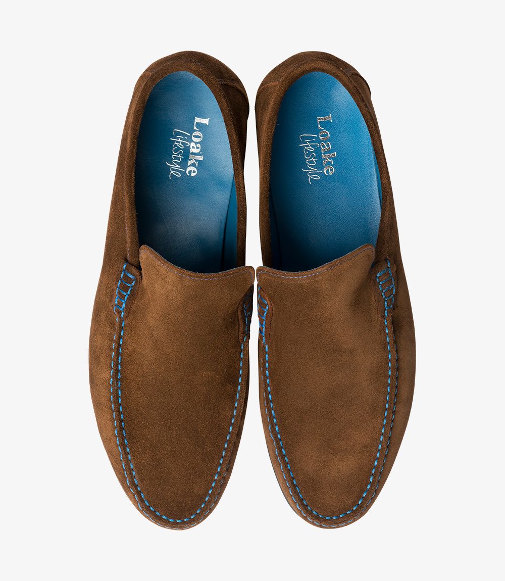 loake nicholson suede loafers