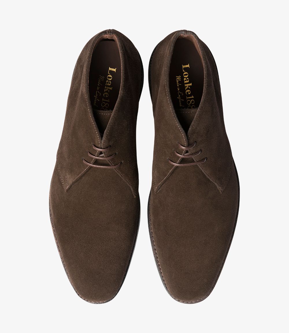 loake pimlico dark brown suede