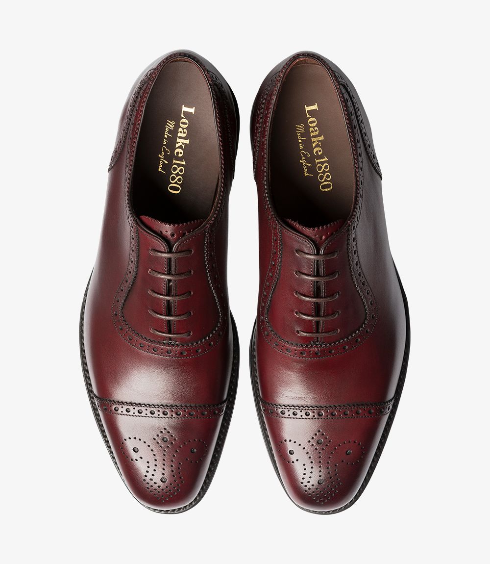 loake burgundy shoes