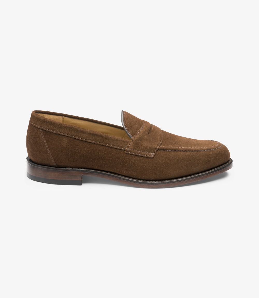 loake brown suede loafers