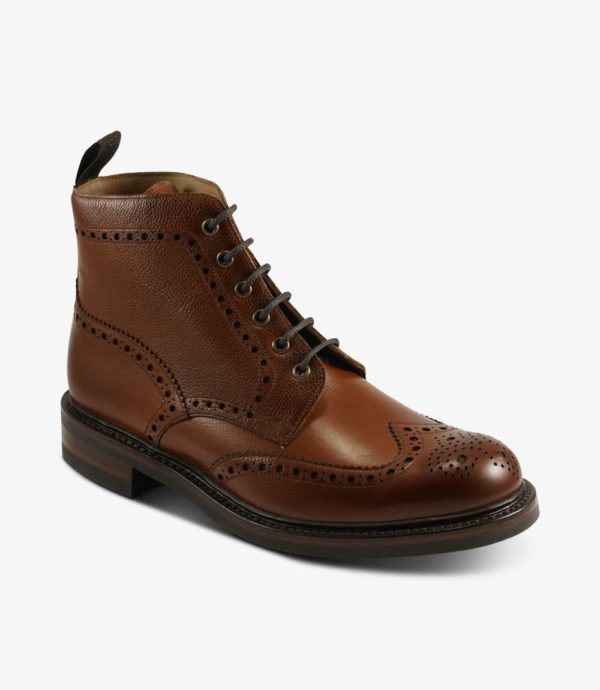 Mens Fontwell Loake tan leather lace up G fitting 