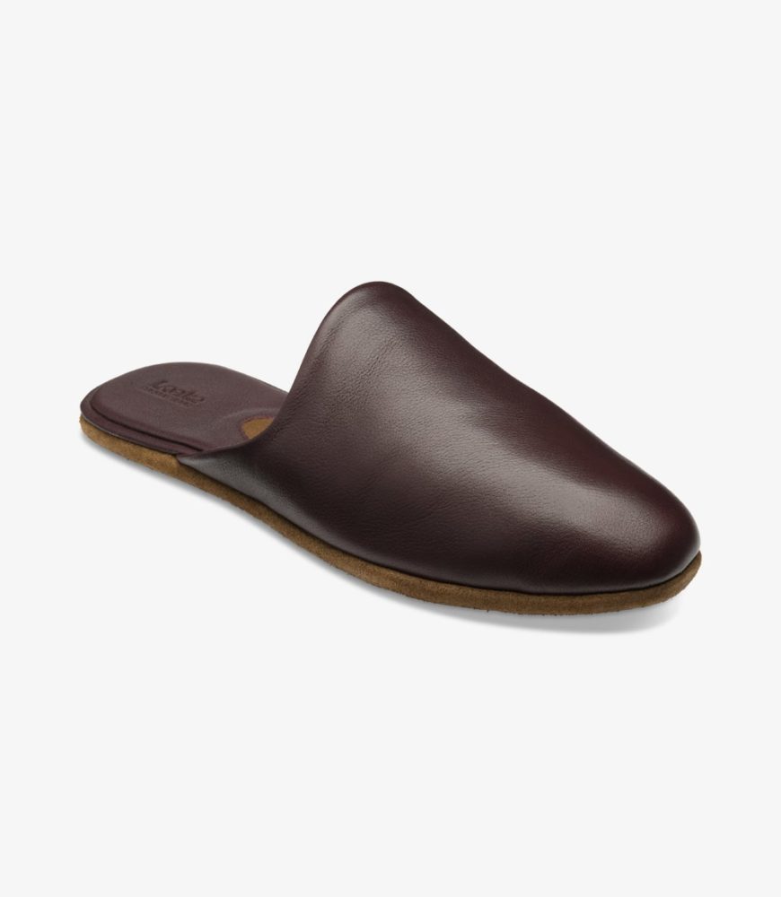 Garrick Burgundy Grain slipper | Loake Shoemakers | English Made Shoes ...