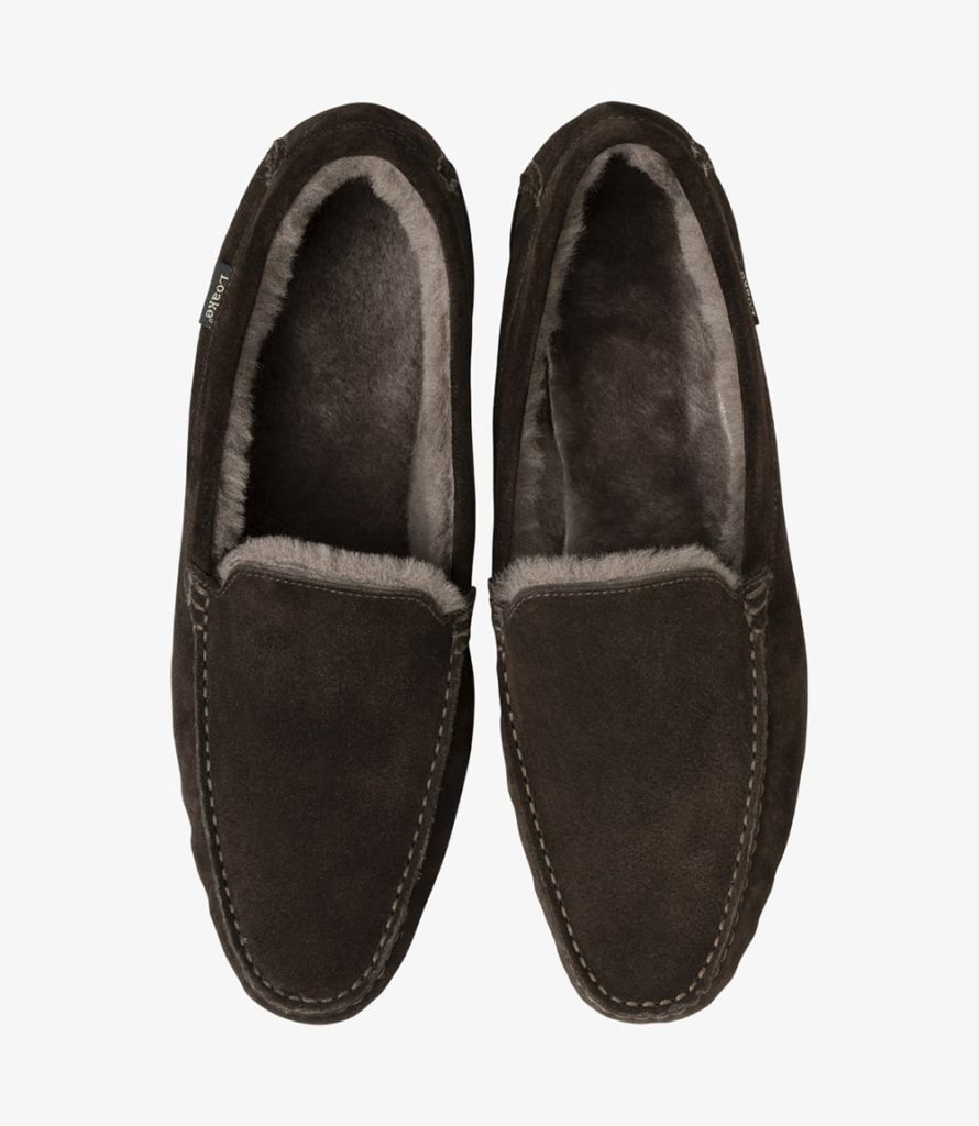 Guards Dark Brown Suede slipper | Loake Shoemakers | English Made Shoes ...