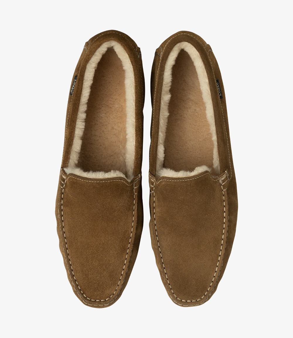 Mens suede slip on slippers sale