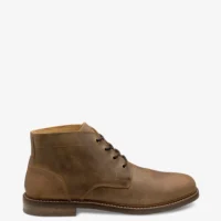 Men's Gilbert Brown Nubuck boot featuring rubber soles | Side View