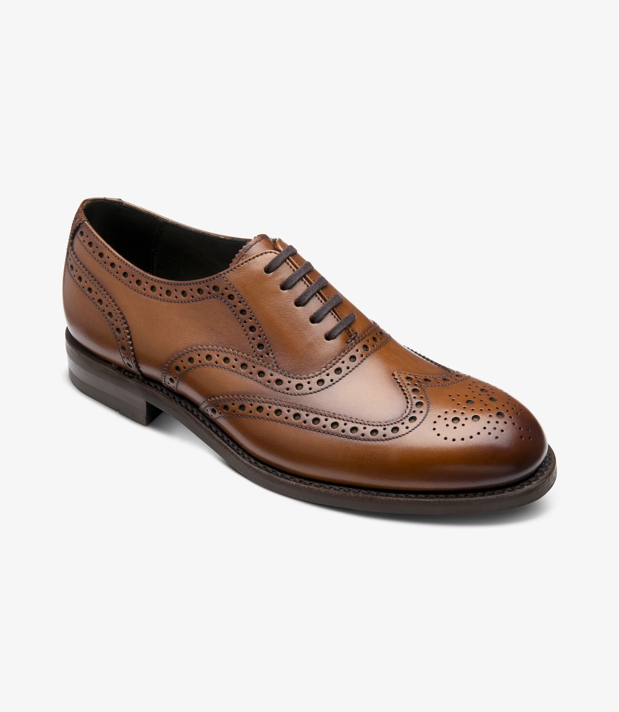 Loake Hepworth Brogue in Chestnut Calf Leather