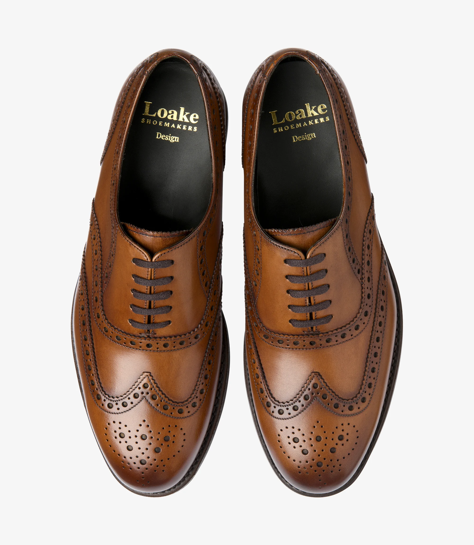 Loake Hepworth Brogue in Chestnut Calf Leather