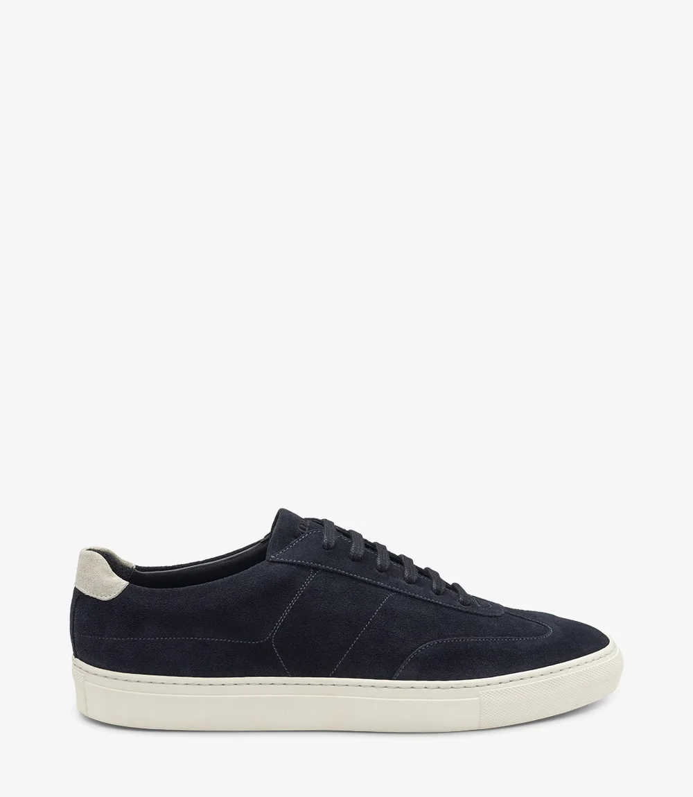 Owens Navy Suede sneaker | Loake Shoemakers | English Made Shoes & Boots