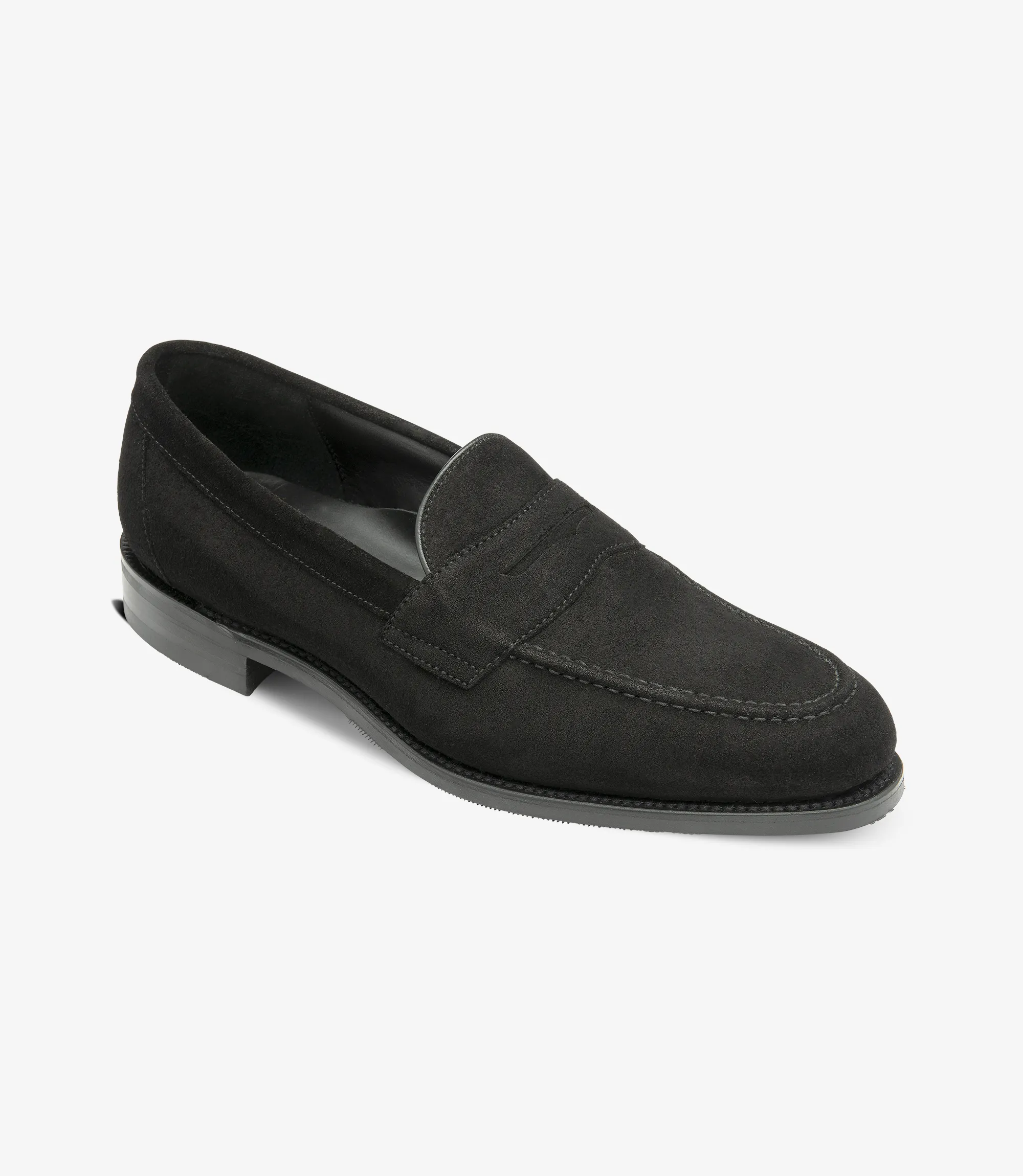 Loake eton black suede store