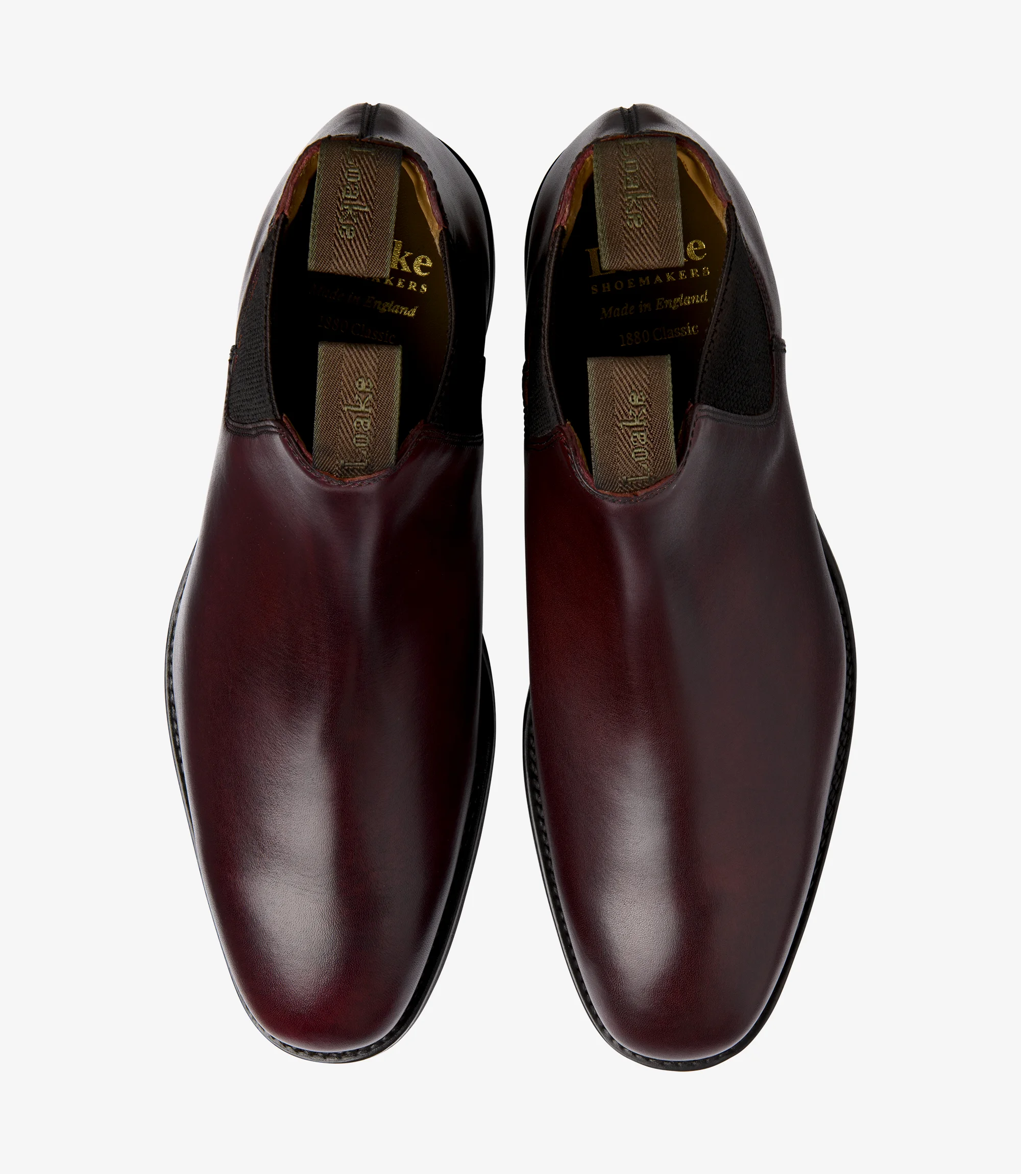 Loake Chatsworth Burgundy Calf Leather Boot single product top view
