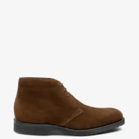 Men's Altman Brown Suede boot shoes featuring rubber soles | Side View