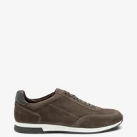 Men's Bannister Anthracite trainer shoes featuring rubber soles | Side View