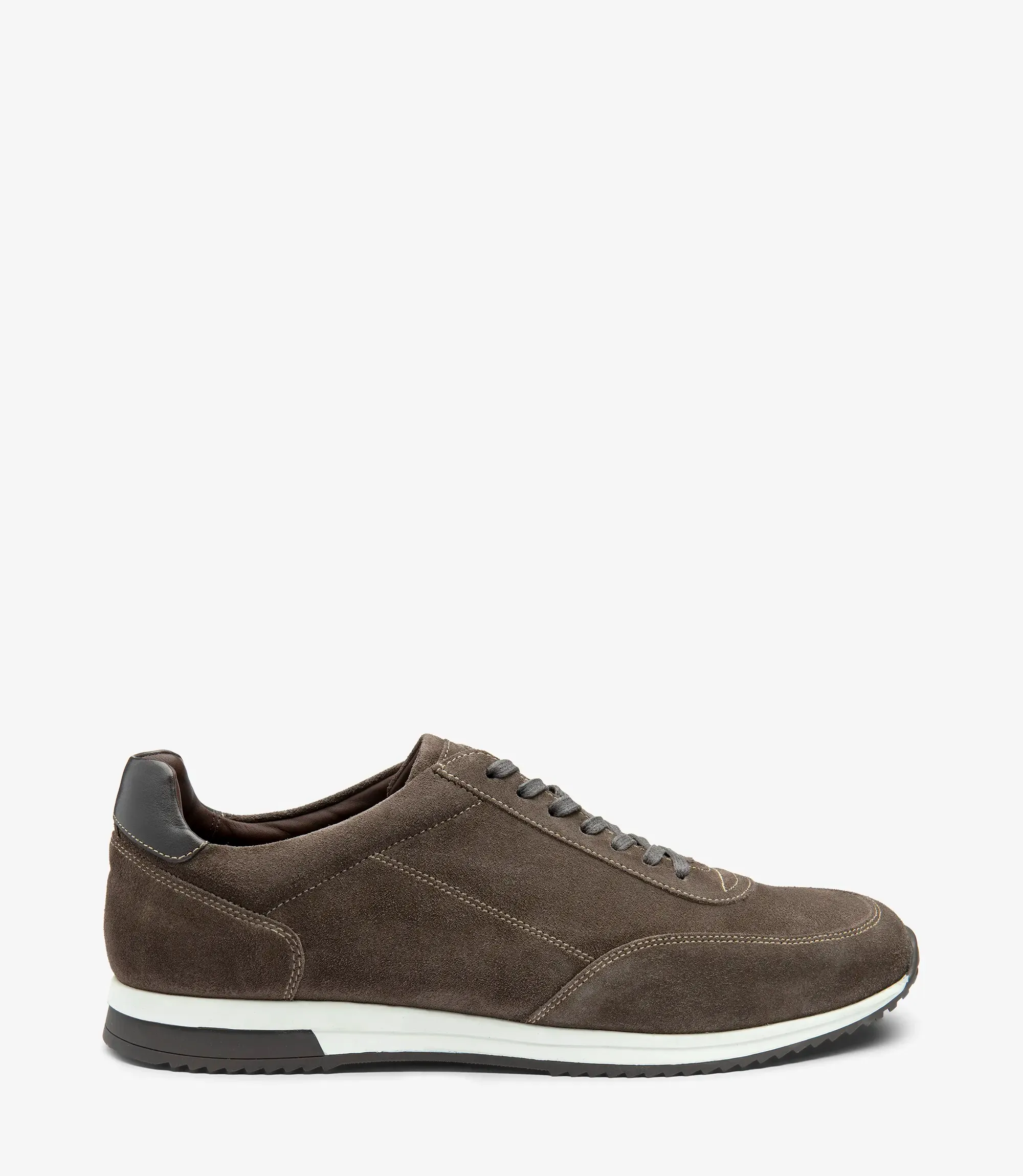 Men's Bannister Anthracite trainer shoes featuring rubber soles | Side View