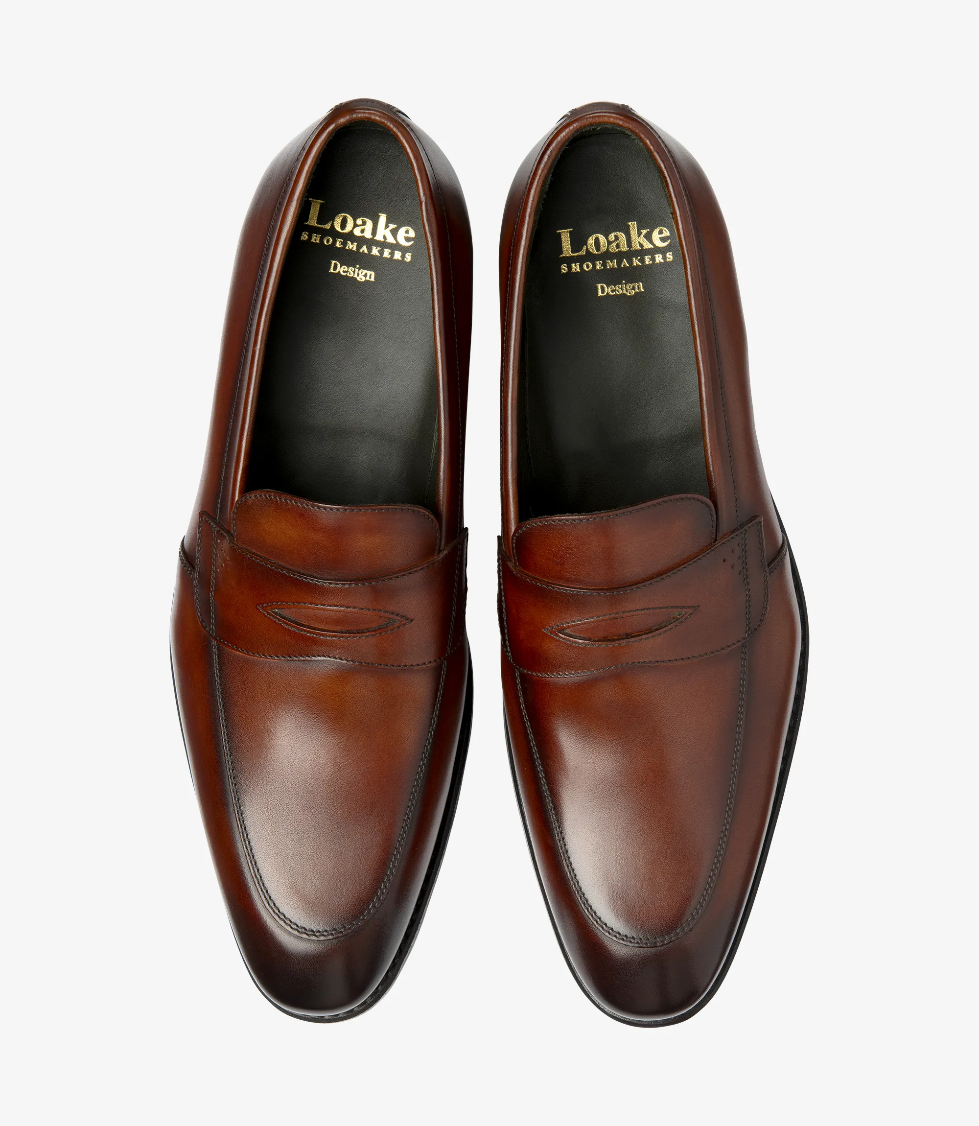 Men's Lynch Scotch loafer shoes featuring rubber soles | Top View