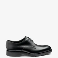 Men's Orson Black plain-tie shoes featuring rubber soles | Side View