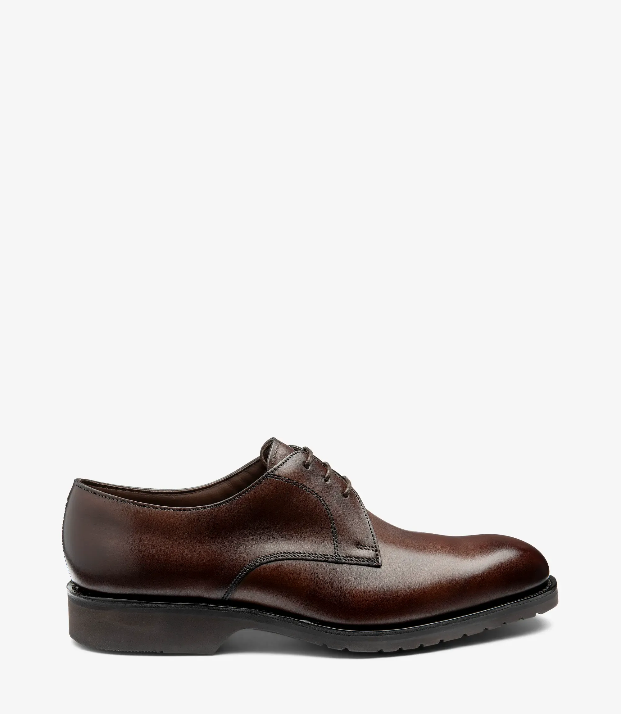 Men's Orson Dark Brown plain-tie shoes featuring rubber soles | Side View