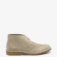 Men's Sahara Sand Suede boot shoes featuring rubber soles | Side View