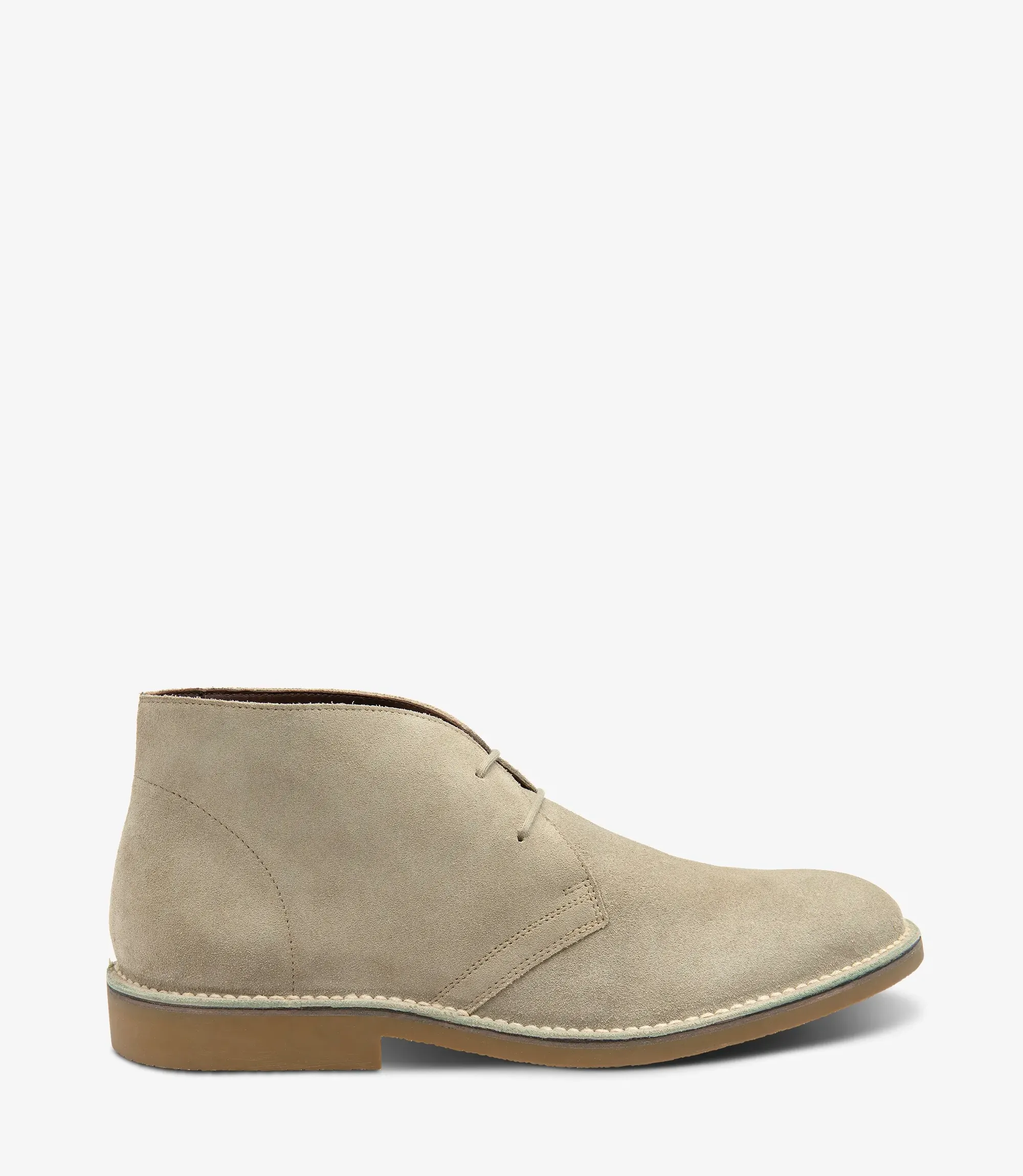 Men's Sahara Sand Suede boot shoes featuring rubber soles | Side View