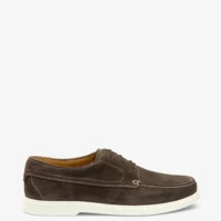 Men's Sardinia Anthracite loafer shoes featuring rubber soles | Side View