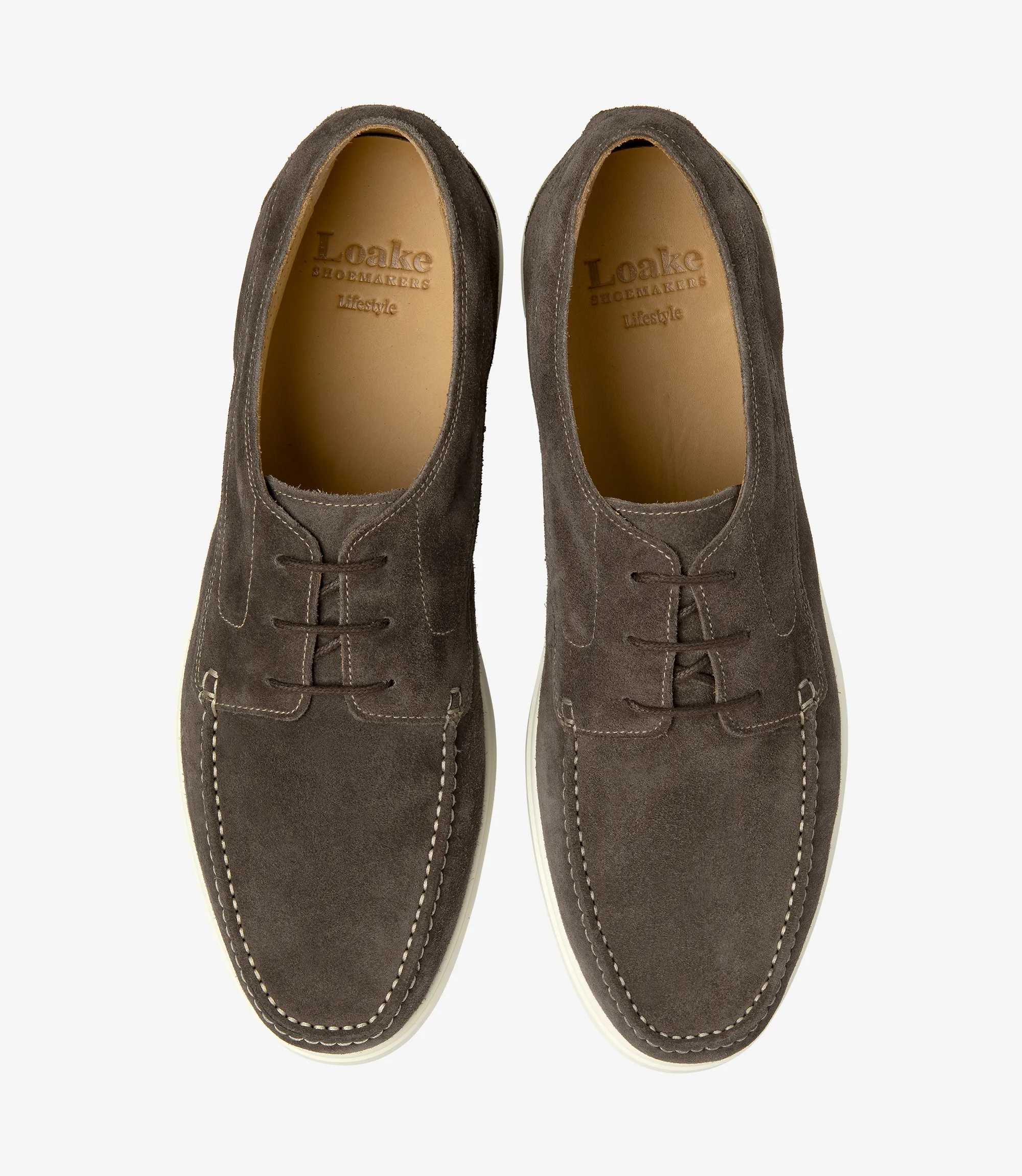 Men's Sardinia Anthracite loafer shoes featuring rubber soles | Top View