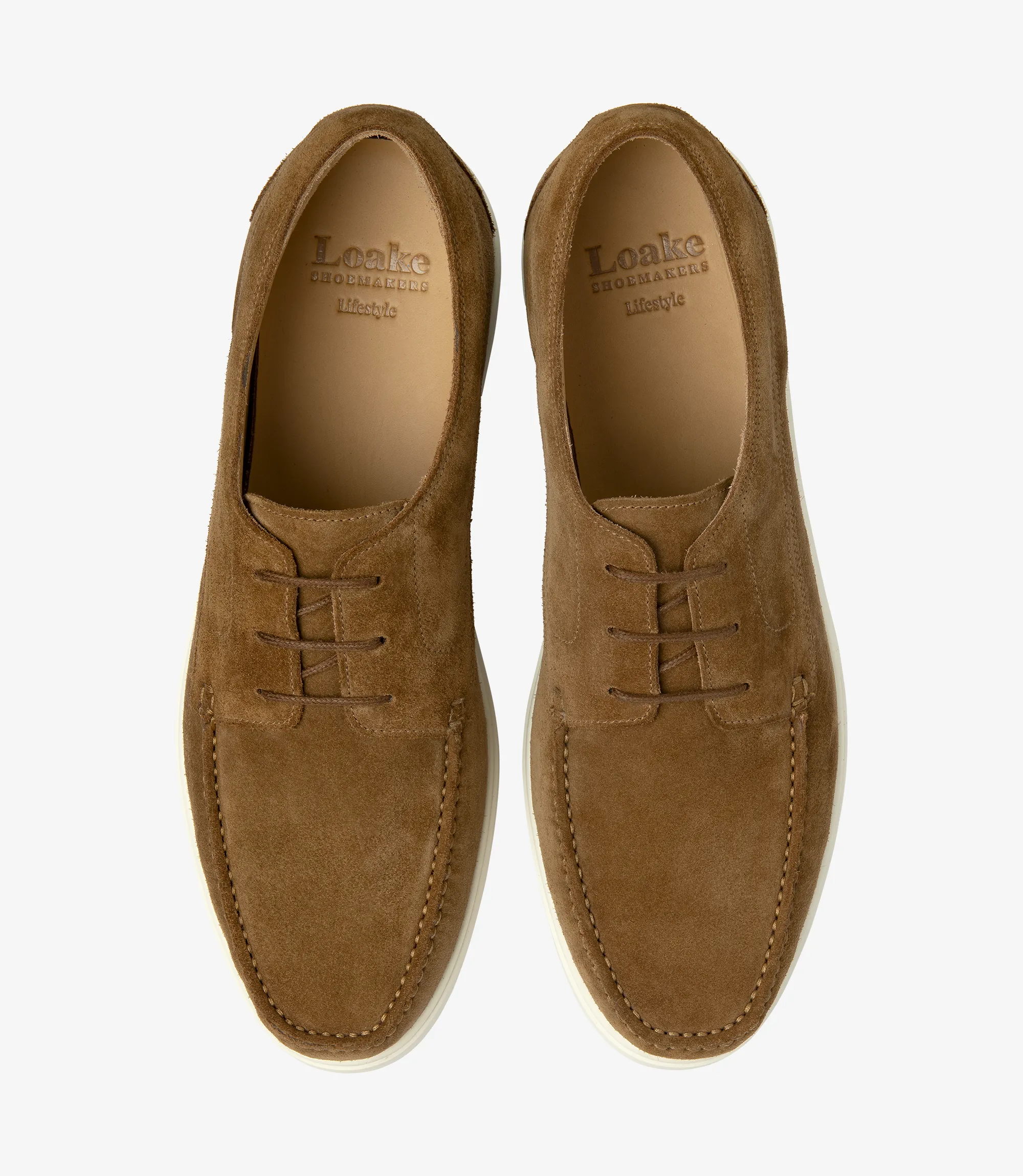 Men's Sardinia Chestnut Brown loafer shoes featuring rubber soles | Top View