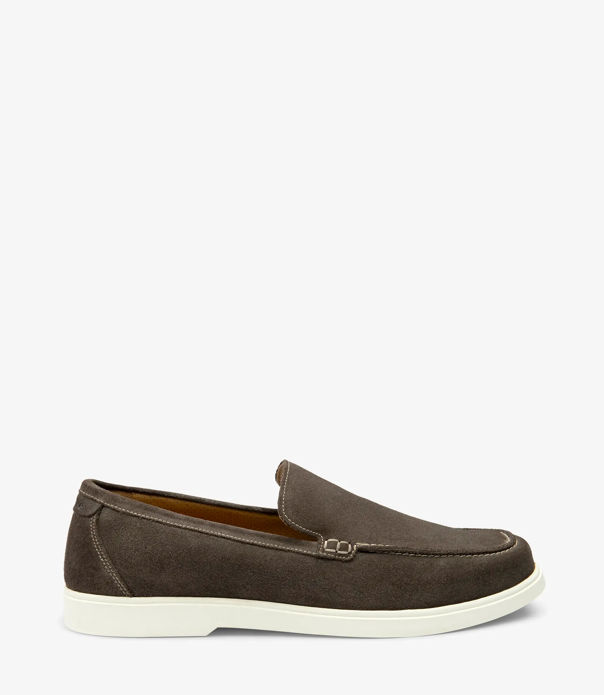 Men's Tuscany Anthracite loafer shoes featuring rubber soles | Side View