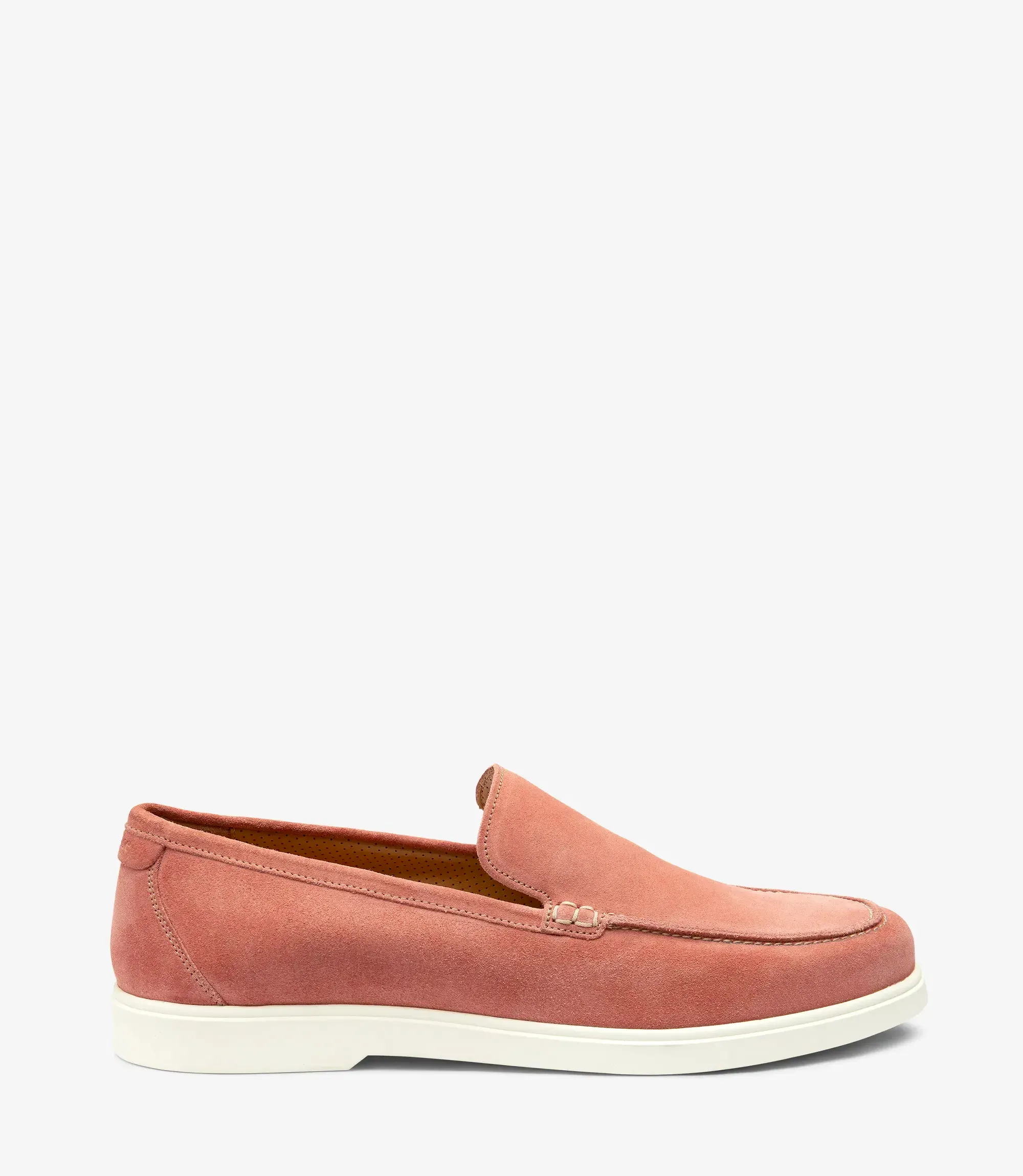 Men's Tuscany Dusky Pink loafer shoes featuring rubber soles | Side View