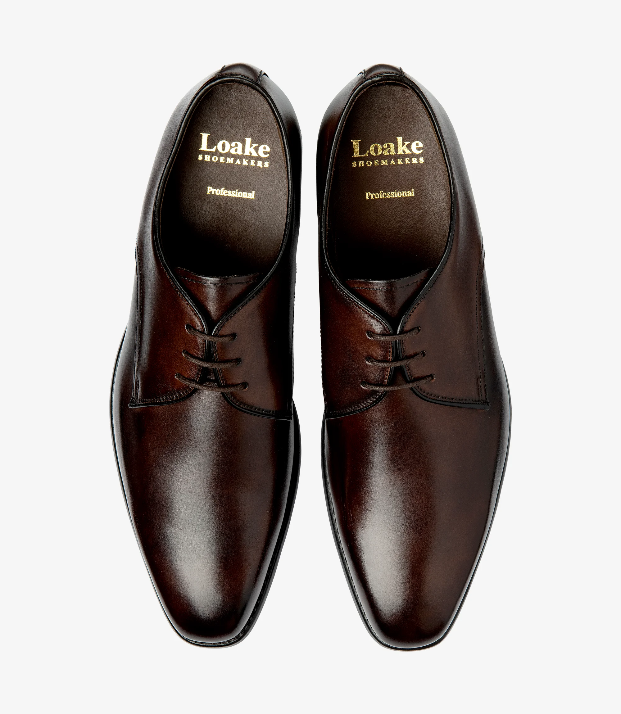 Men's Capel Dark Brown plain-tie shoes featuring leather-rubber soles | Top View