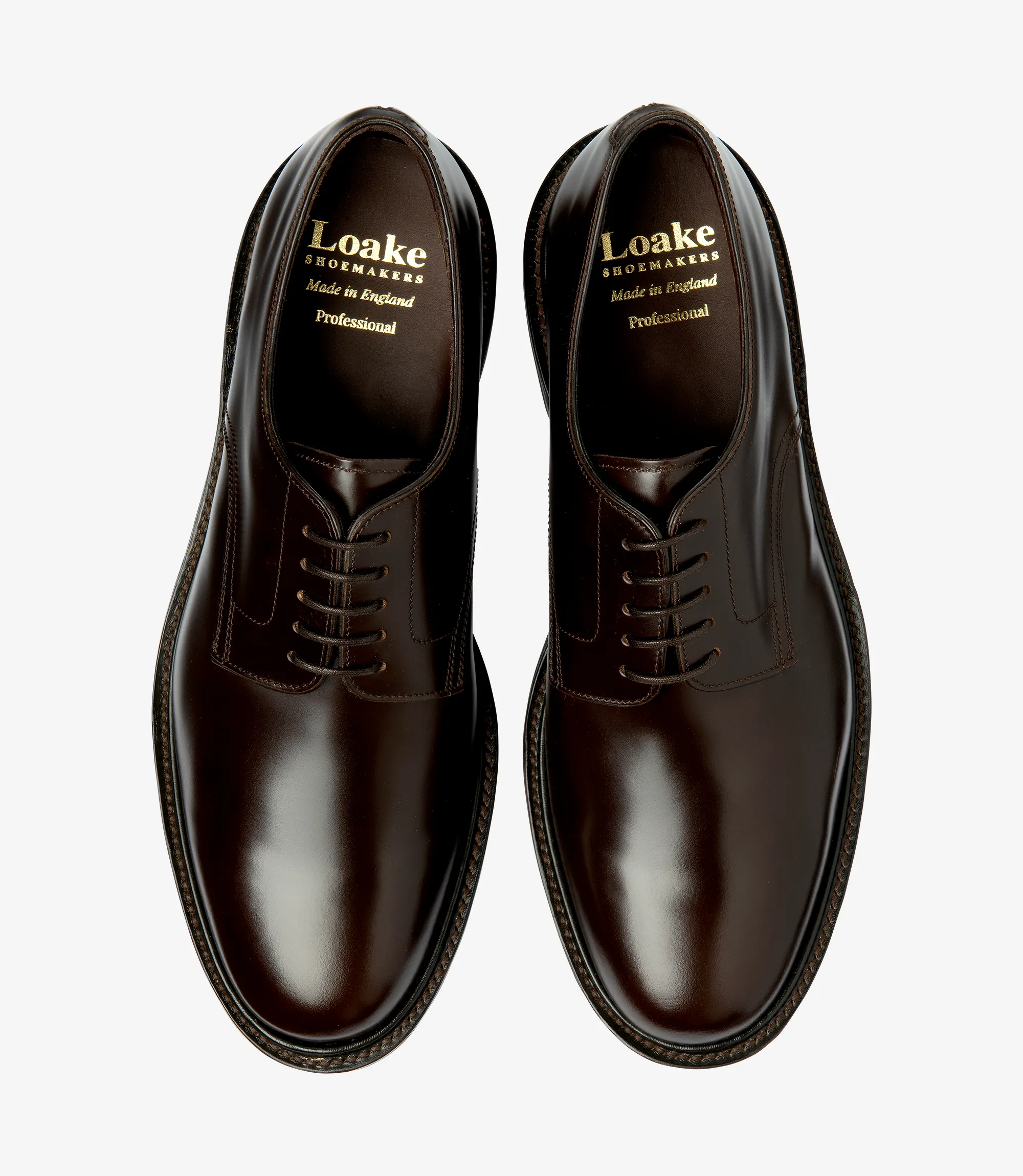 Men's Barbican Dark Brown plain-tie shoes featuring rubber soles | Top View