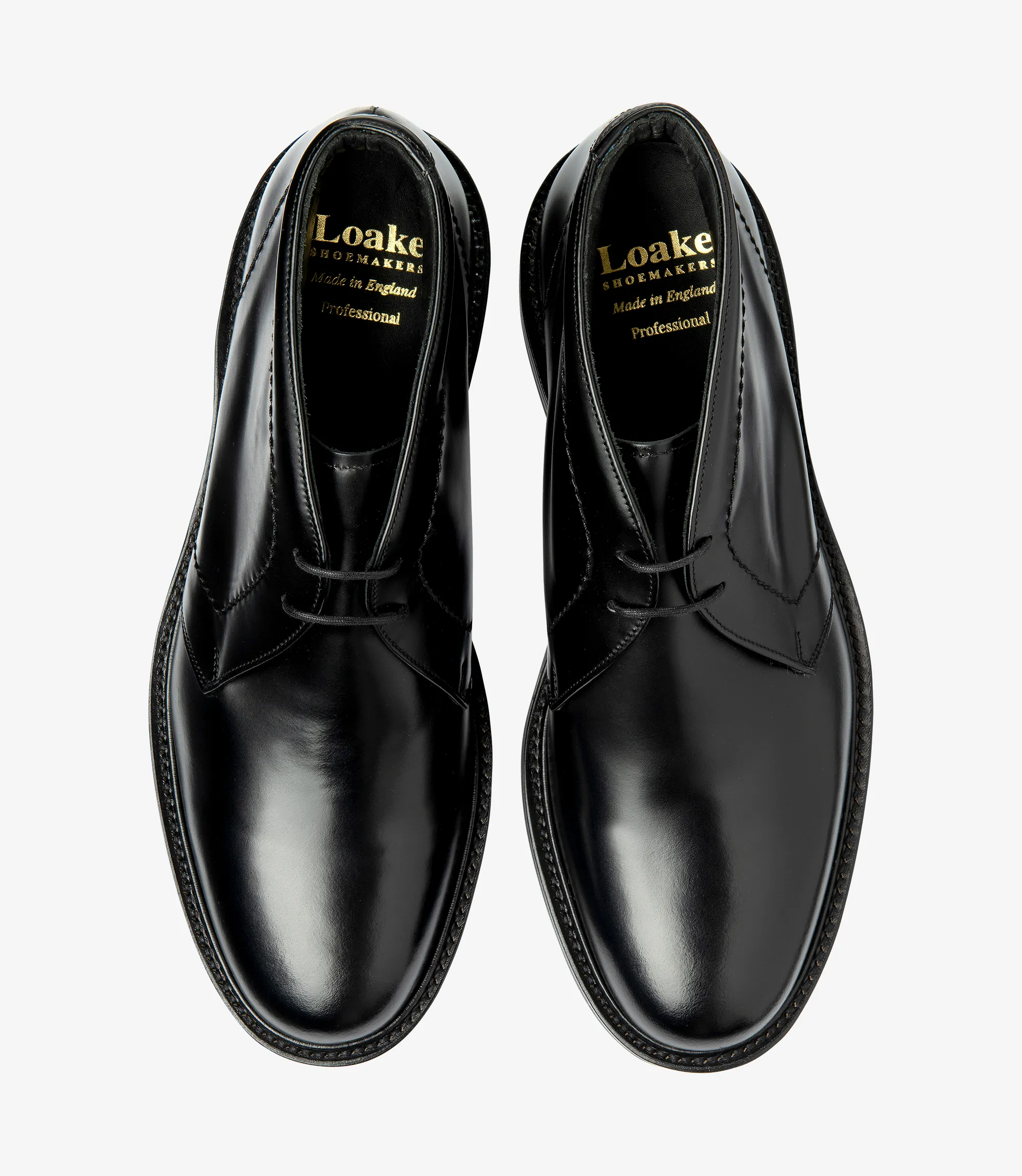 Men's Berkeley Black boot shoes featuring rubber soles | Top View Men's Berkeley Black boot shoes featuring rubber soles | Top View