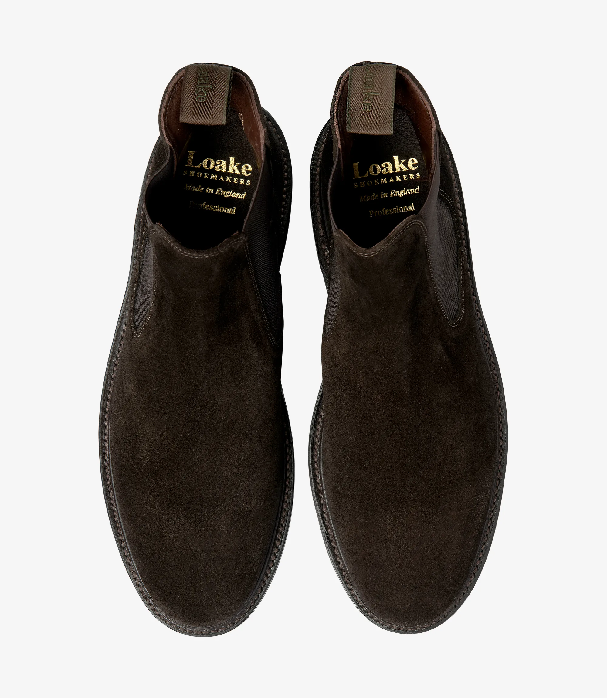 Men's Dorchester Dark Brown boot shoes featuring rubber soles | Top View