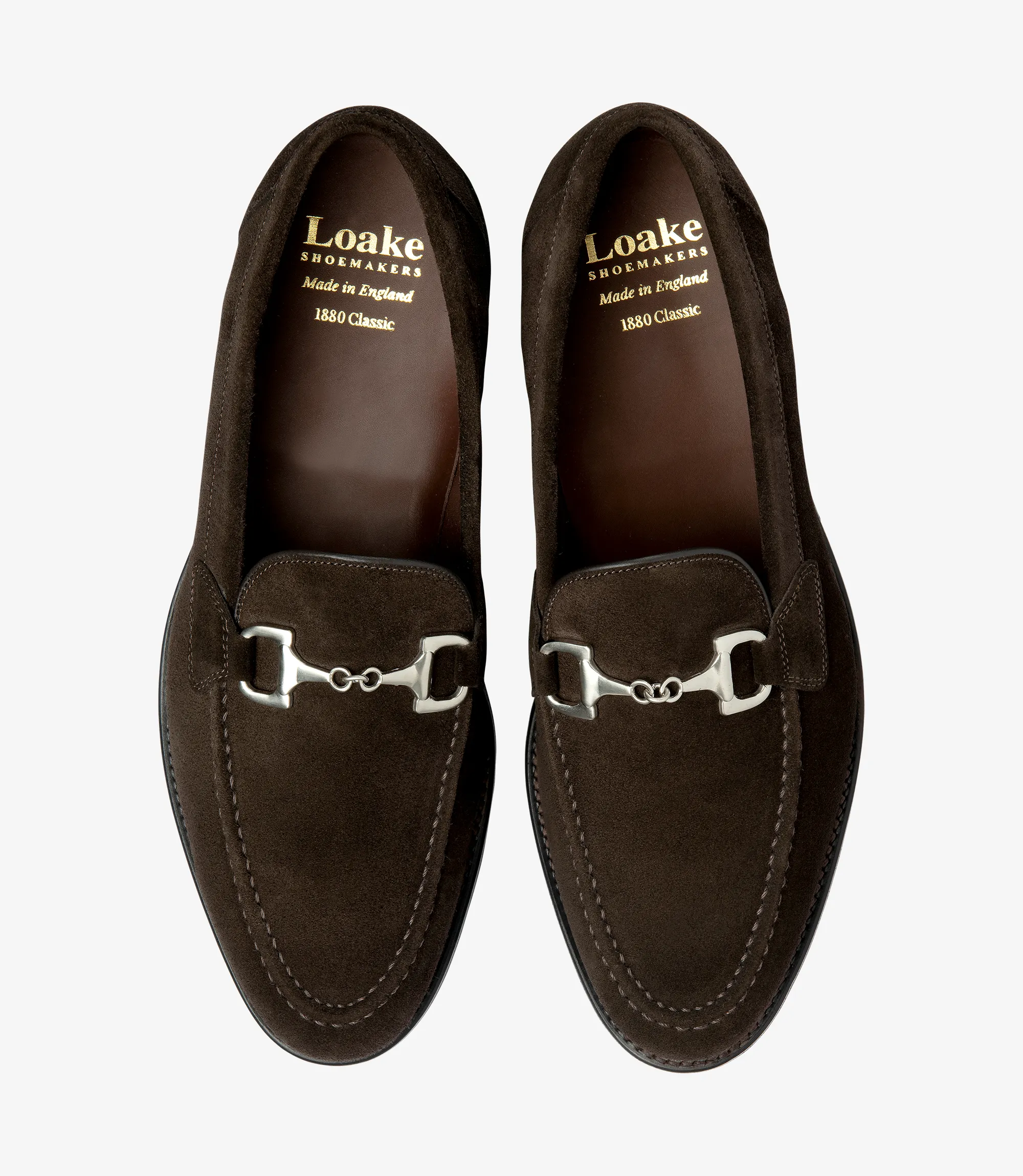Men's Kensington Dark Brown loafer shoes featuring rubber soles | Top View