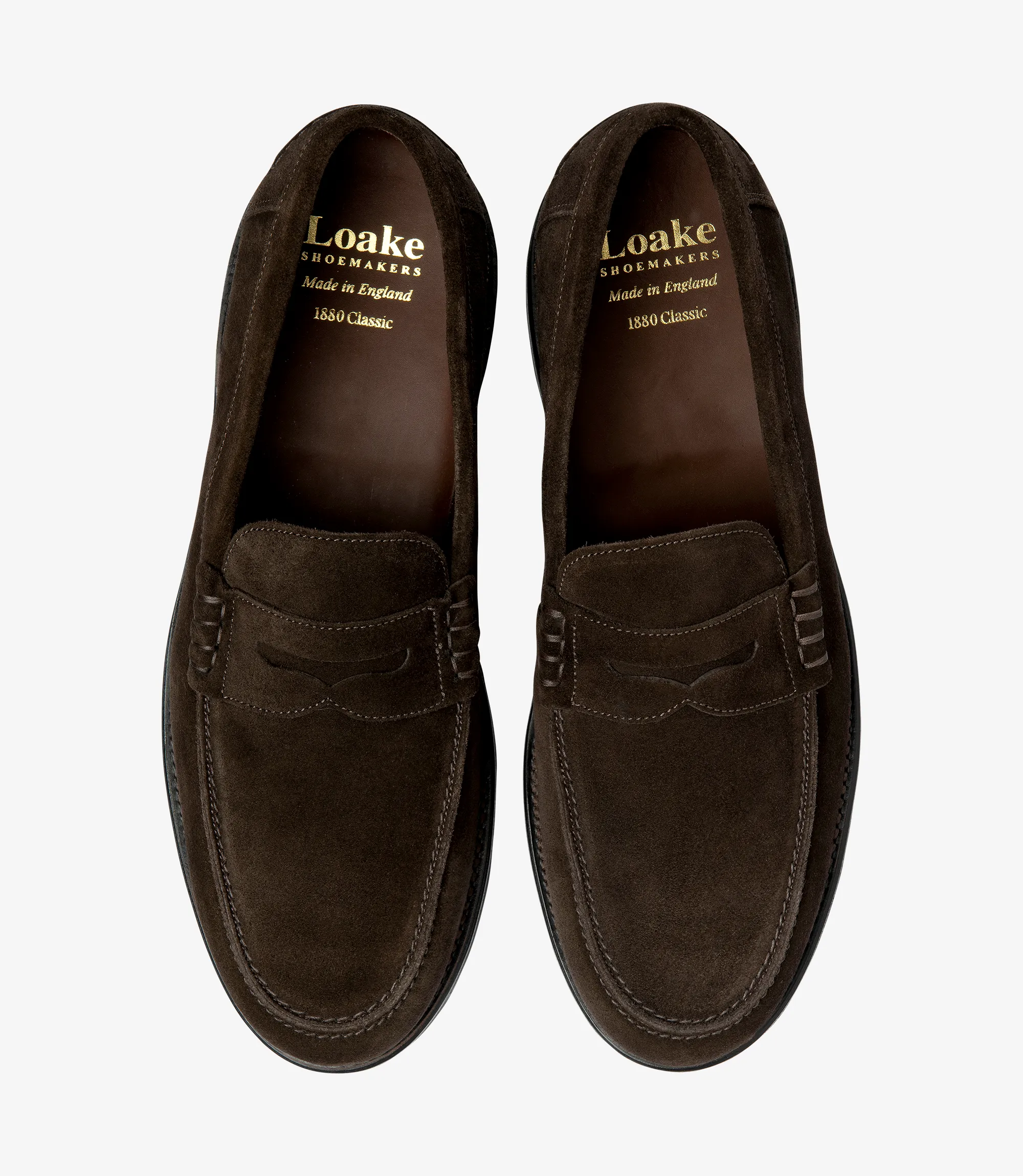 Men's Kingscliffe Dark Brown loafer shoes featuring rubber soles | Top View Men's Kingscliffe Dark Brown loafer shoes featuring rubber soles | Top View
