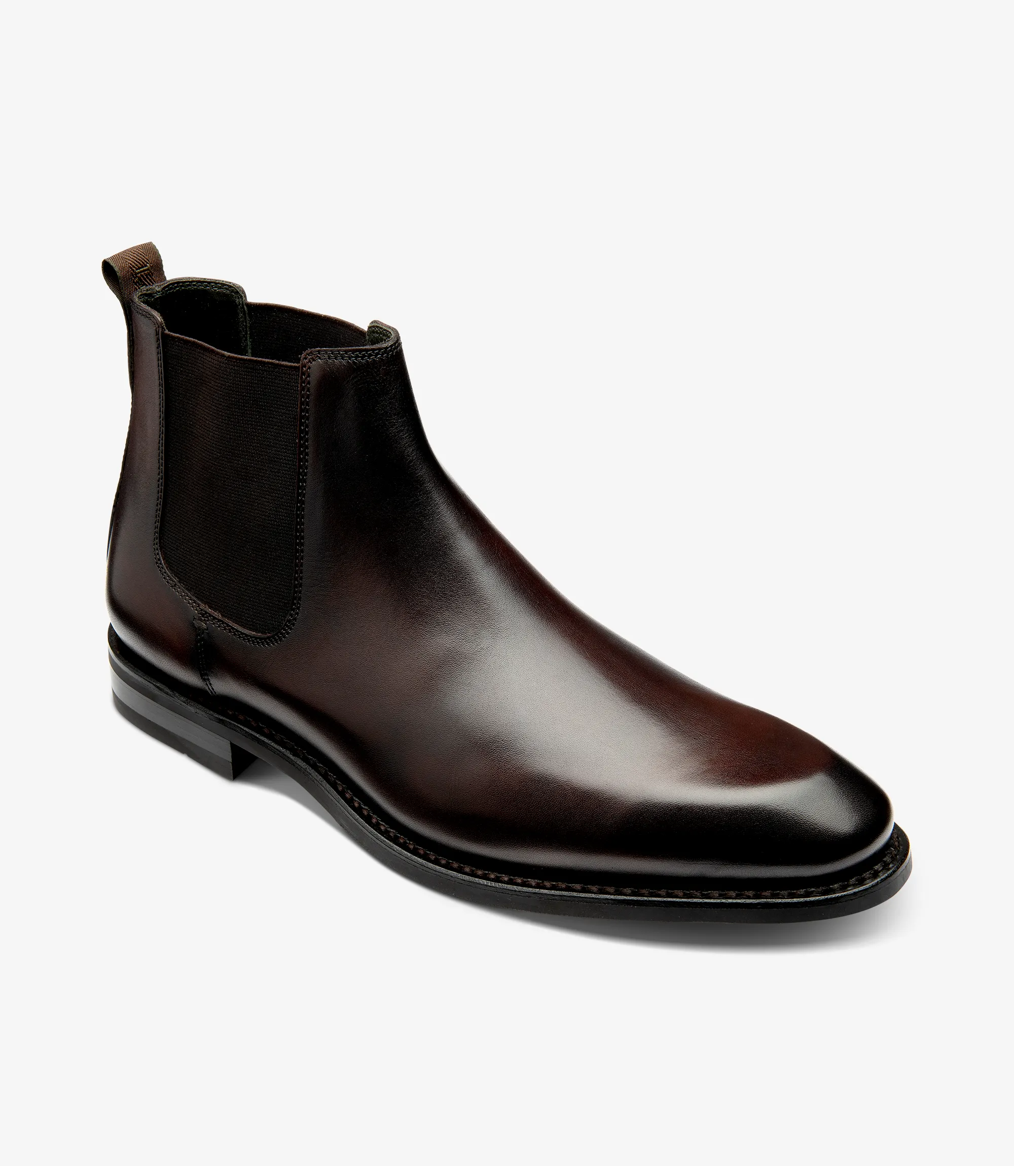 Men's McBride Dark Brown boot shoes featuring rubber soles | Angle View