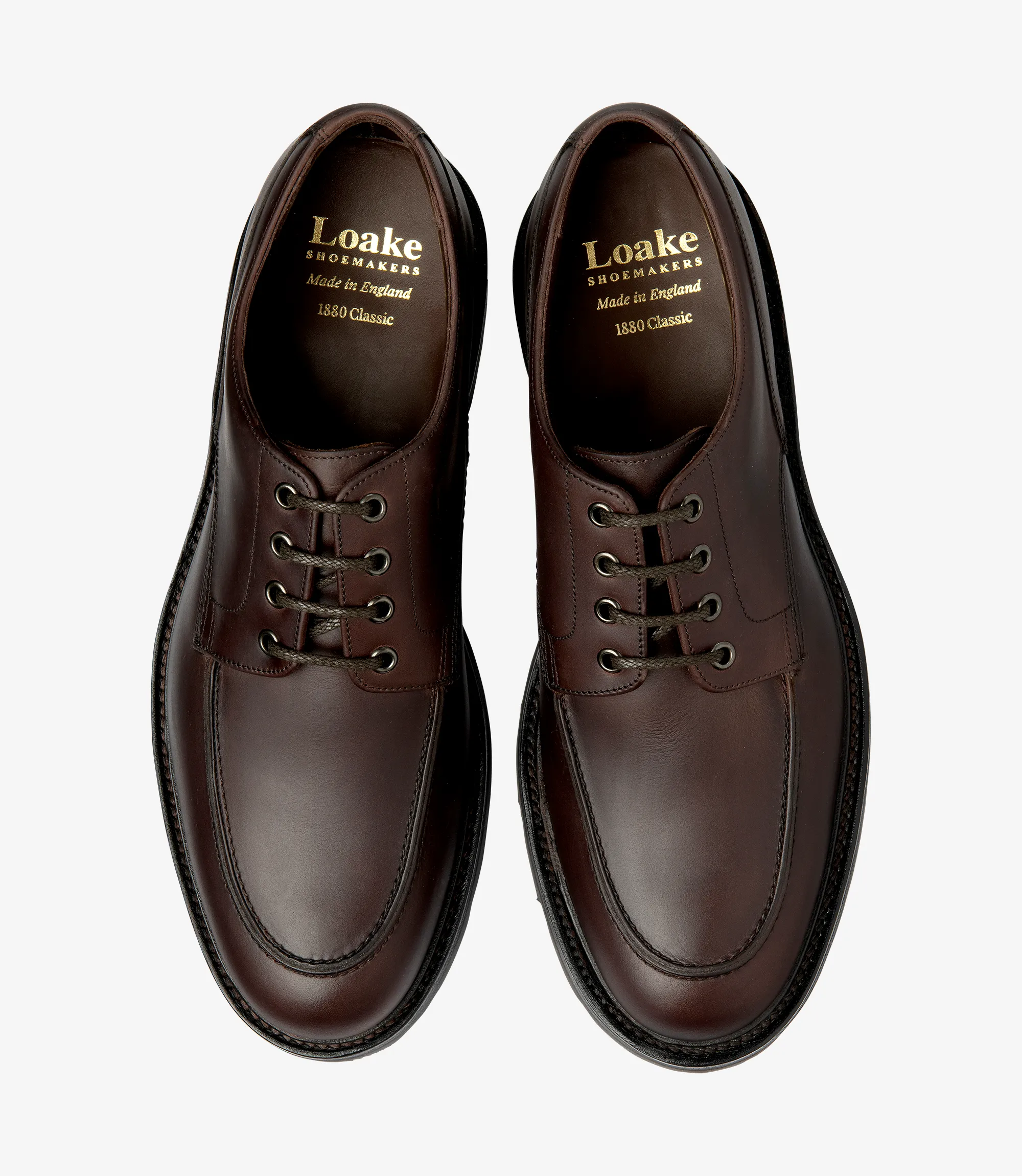 Men's Mowbury Dark Brown plain-tie shoes featuring rubber soles | Top View