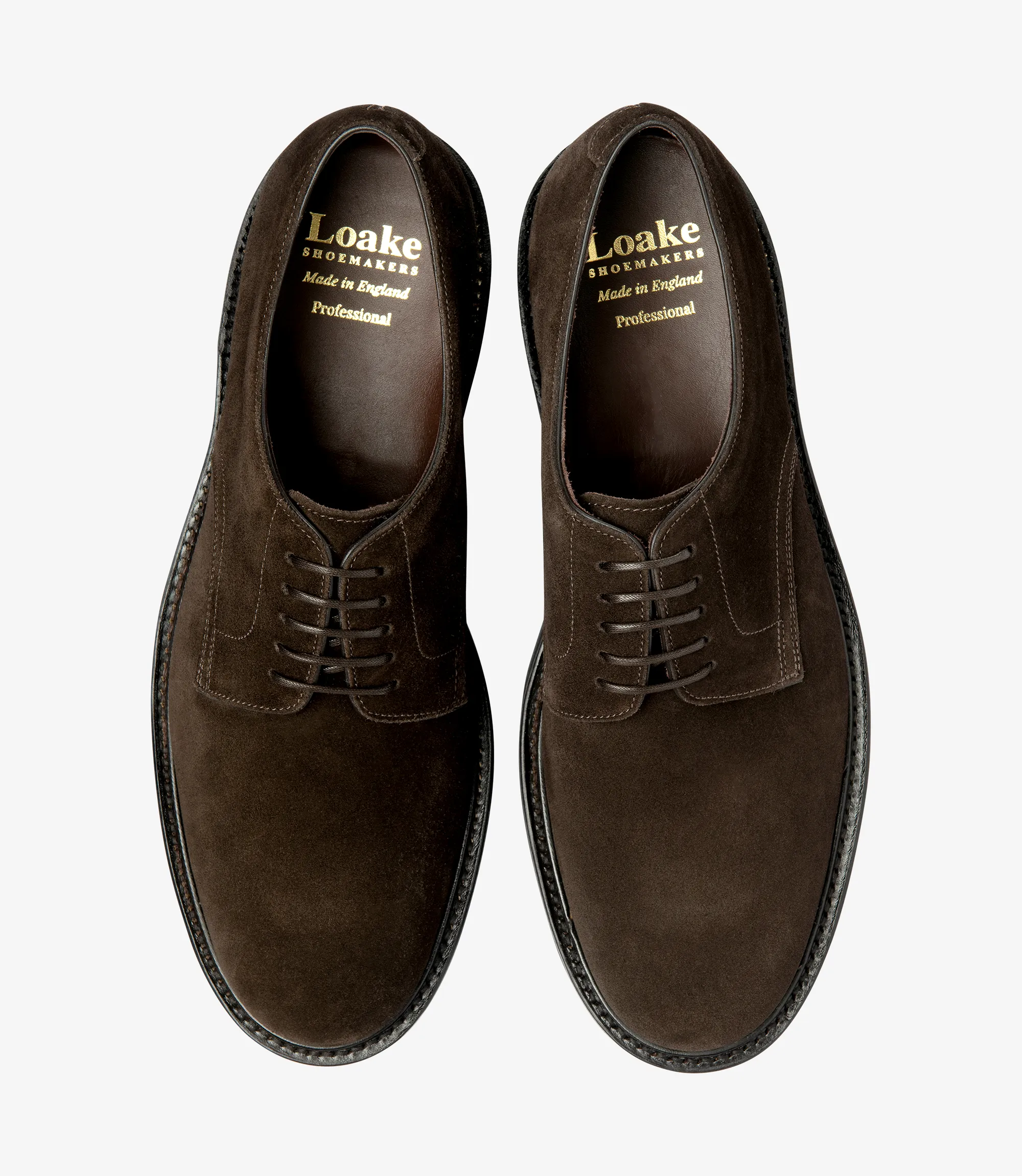Men's Barbican Dark Brown plain-tie shoes featuring rubber soles | Top View