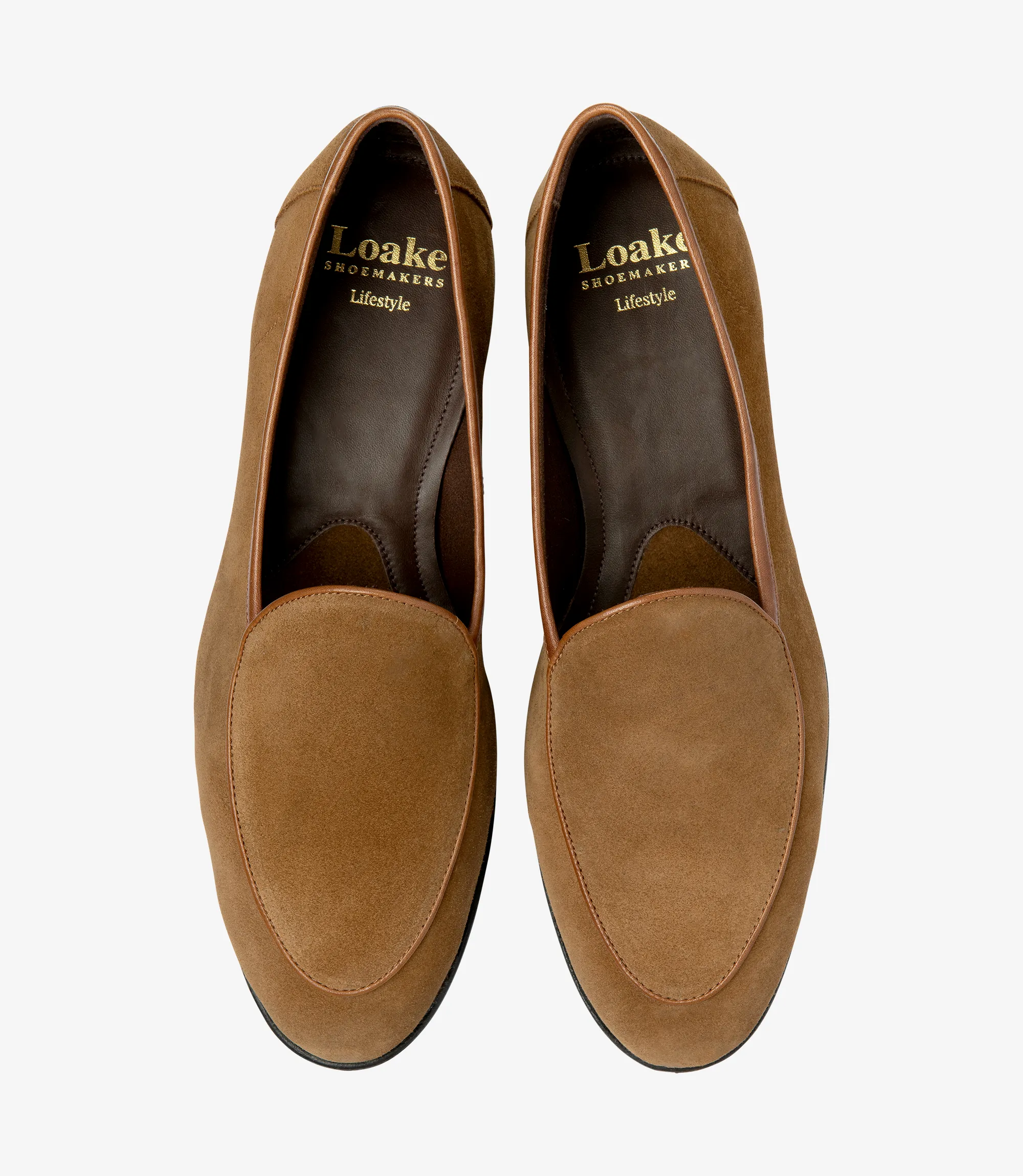 Men's Belgrave Chestnut Brown loafer shoes featuring leather-rubber soles | Top View