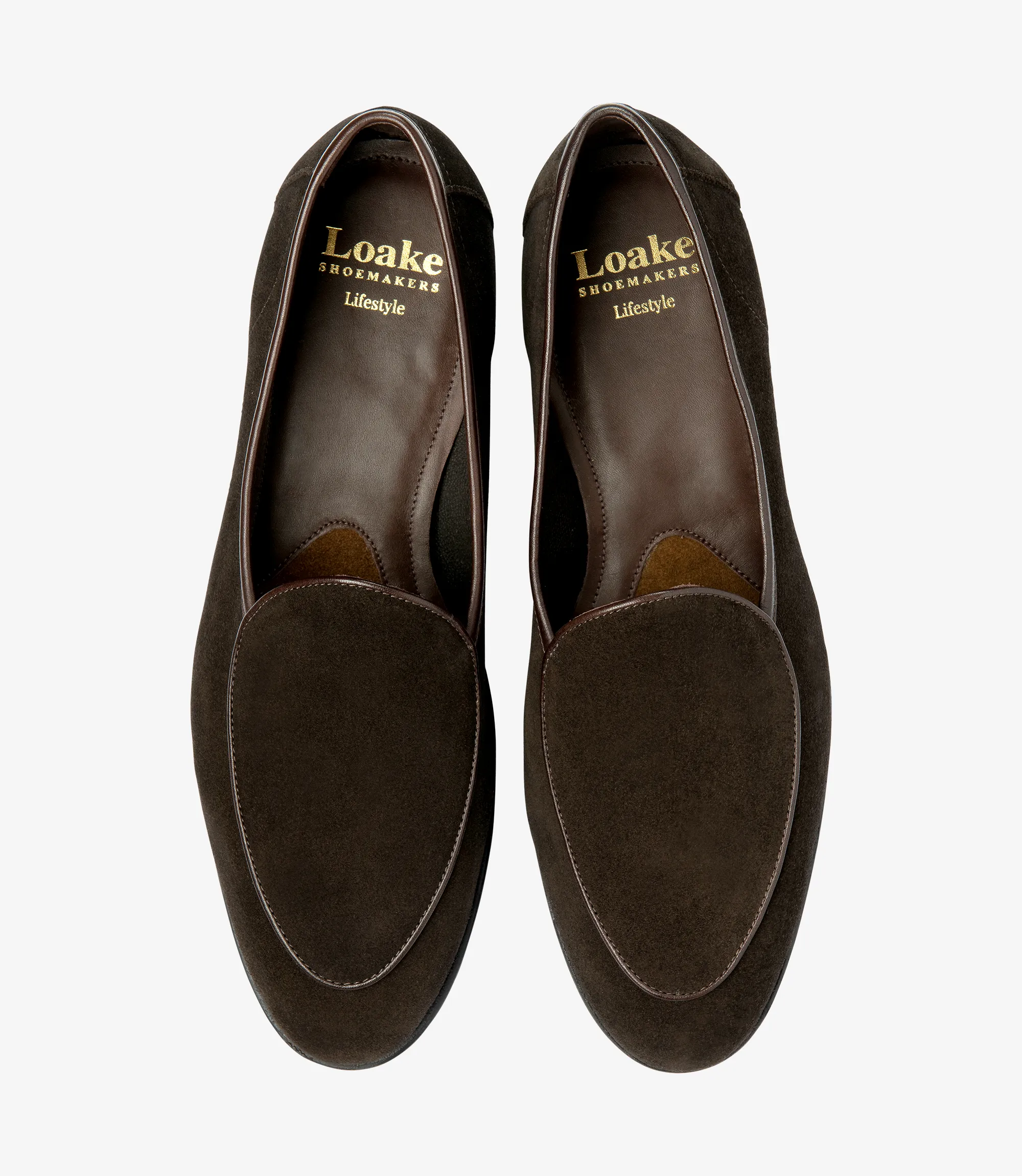 Men's Belgrave Dark Brown loafer shoes featuring leather-rubber soles | Top View