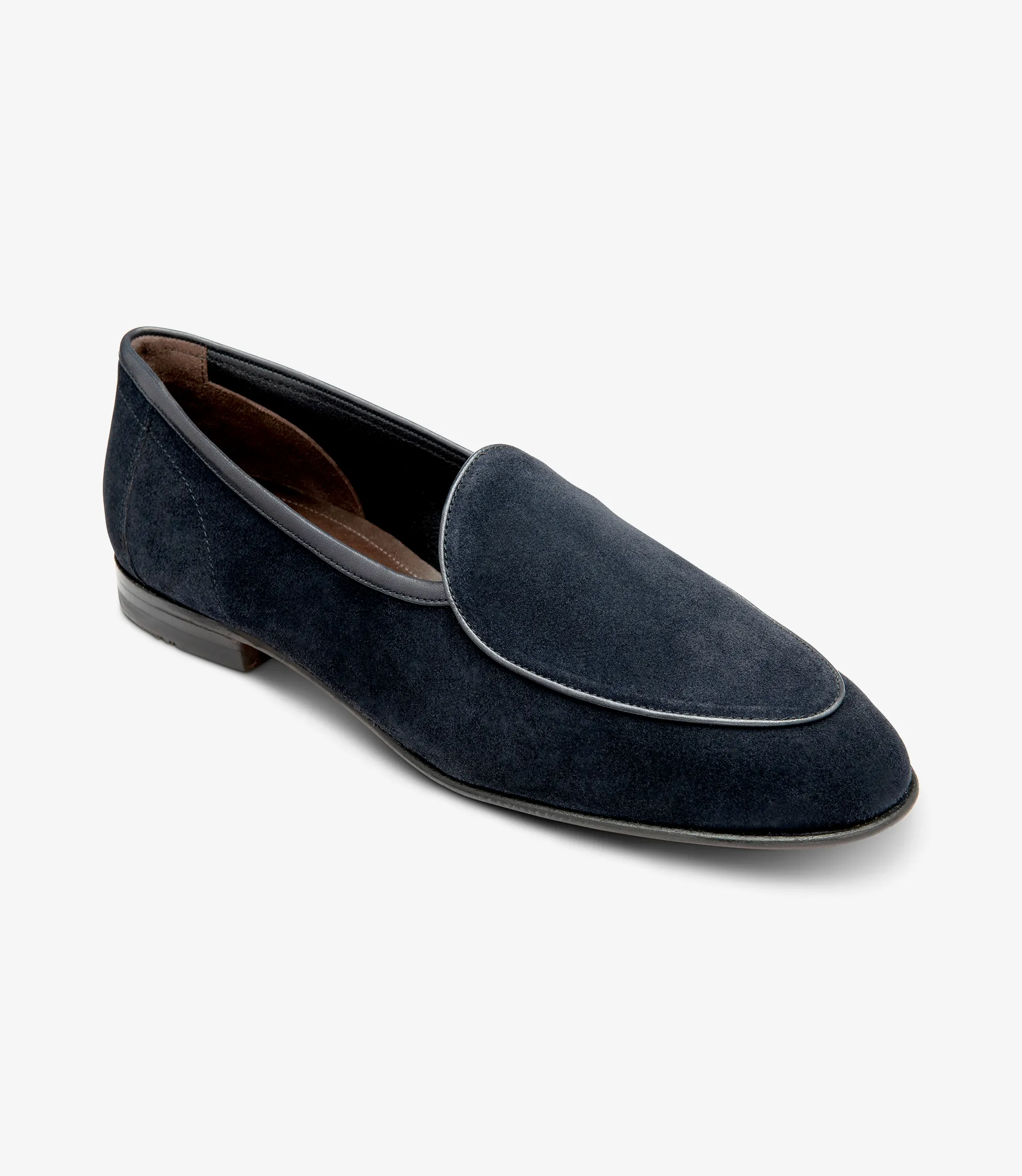 Men's Belgrave Flint loafer shoes featuring leather-rubber soles | Angle View
