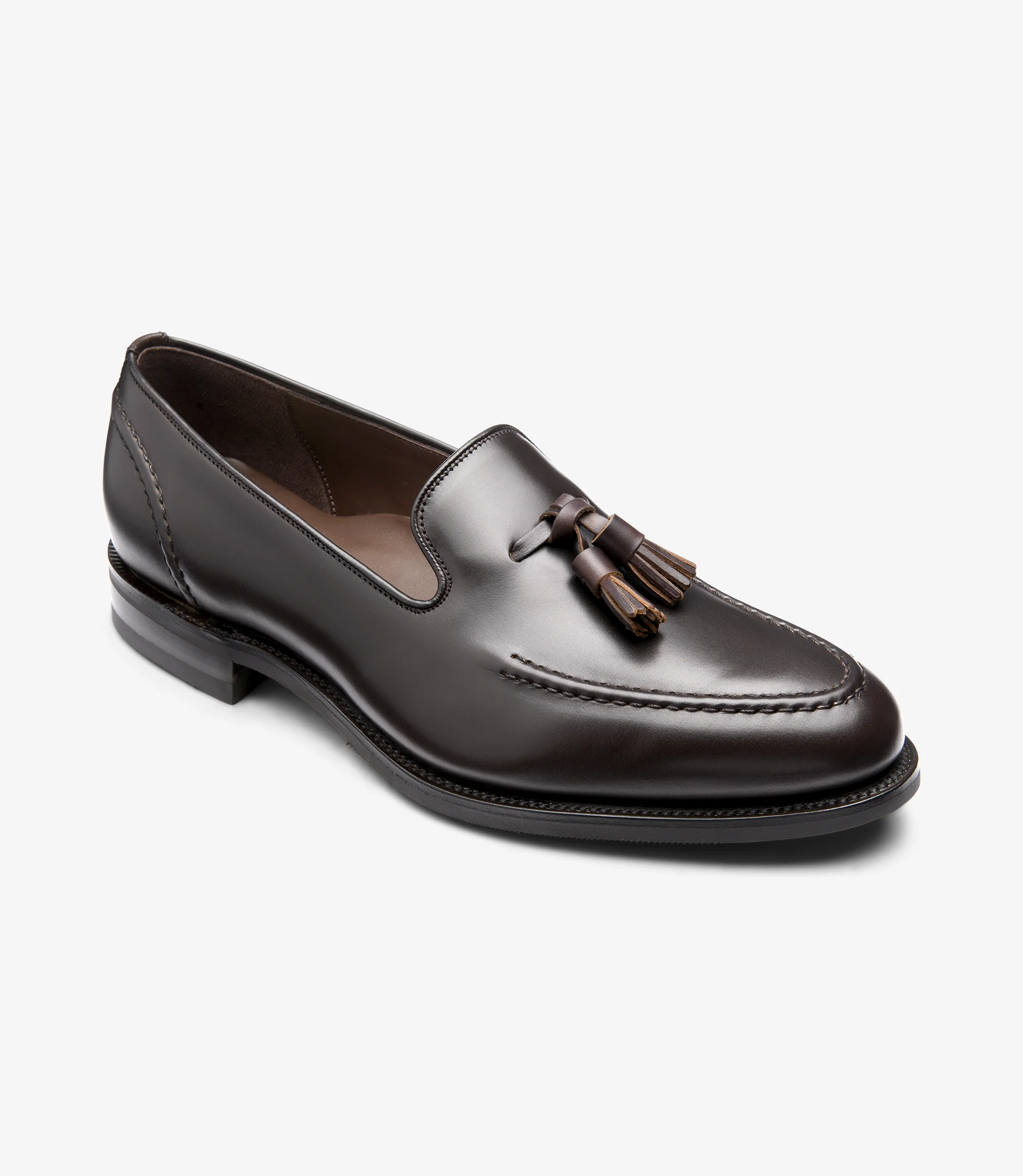 Men's Brunel Dark Brown loafer shoes featuring rubber soles | Angle View Men's Brunel Dark Brown loafer shoes featuring rubber soles | Angle View