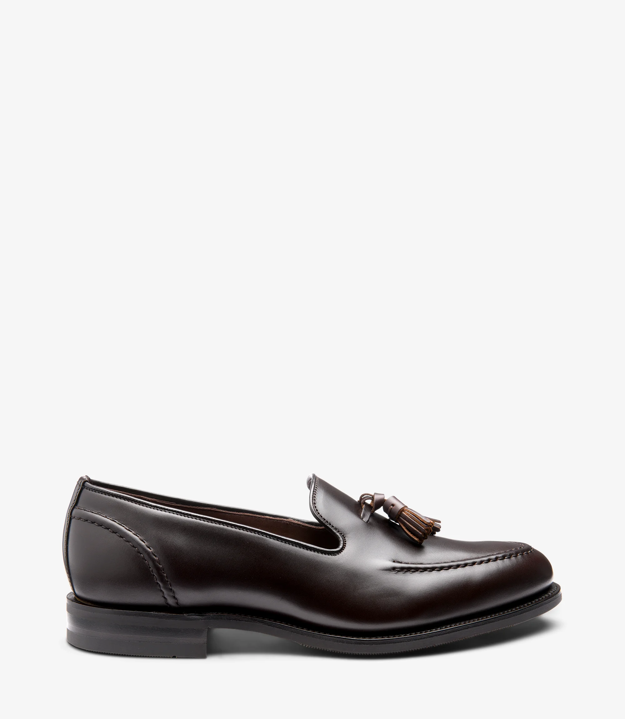 Men's Brunel Dark Brown loafer shoes featuring rubber soles | Side View Men's Brunel Dark Brown loafer shoes featuring rubber soles | Side View