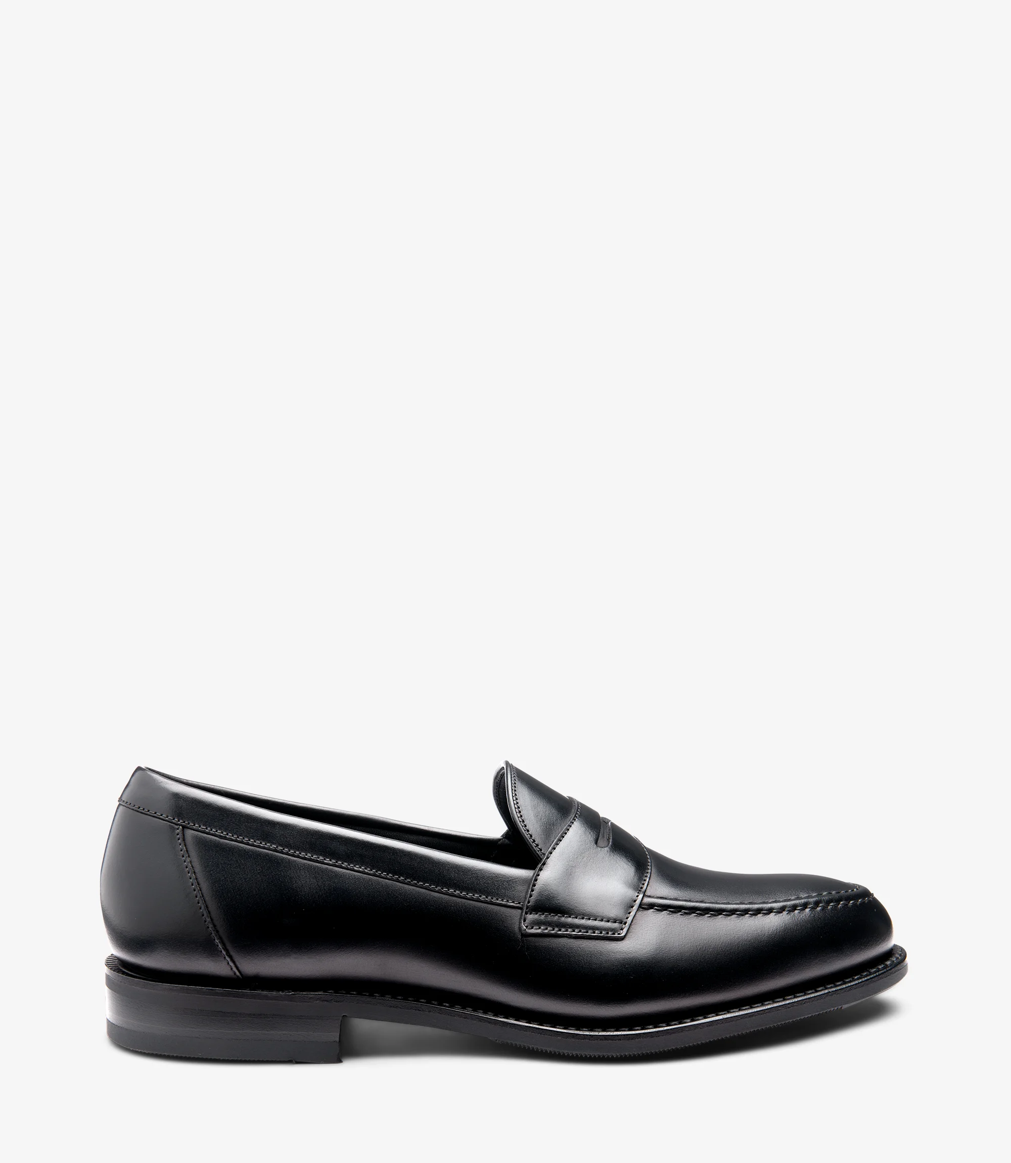 Men's Imperial Black loafer shoes featuring rubber soles | Side View