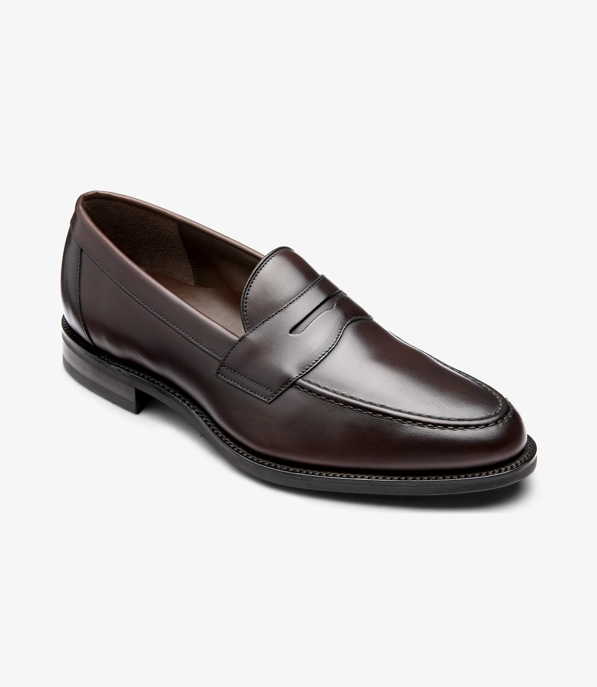 Men's Imperial Dark Brown loafer shoes featuring rubber soles | Angle View Men's Imperial Dark Brown loafer shoes featuring rubber soles | Angle View