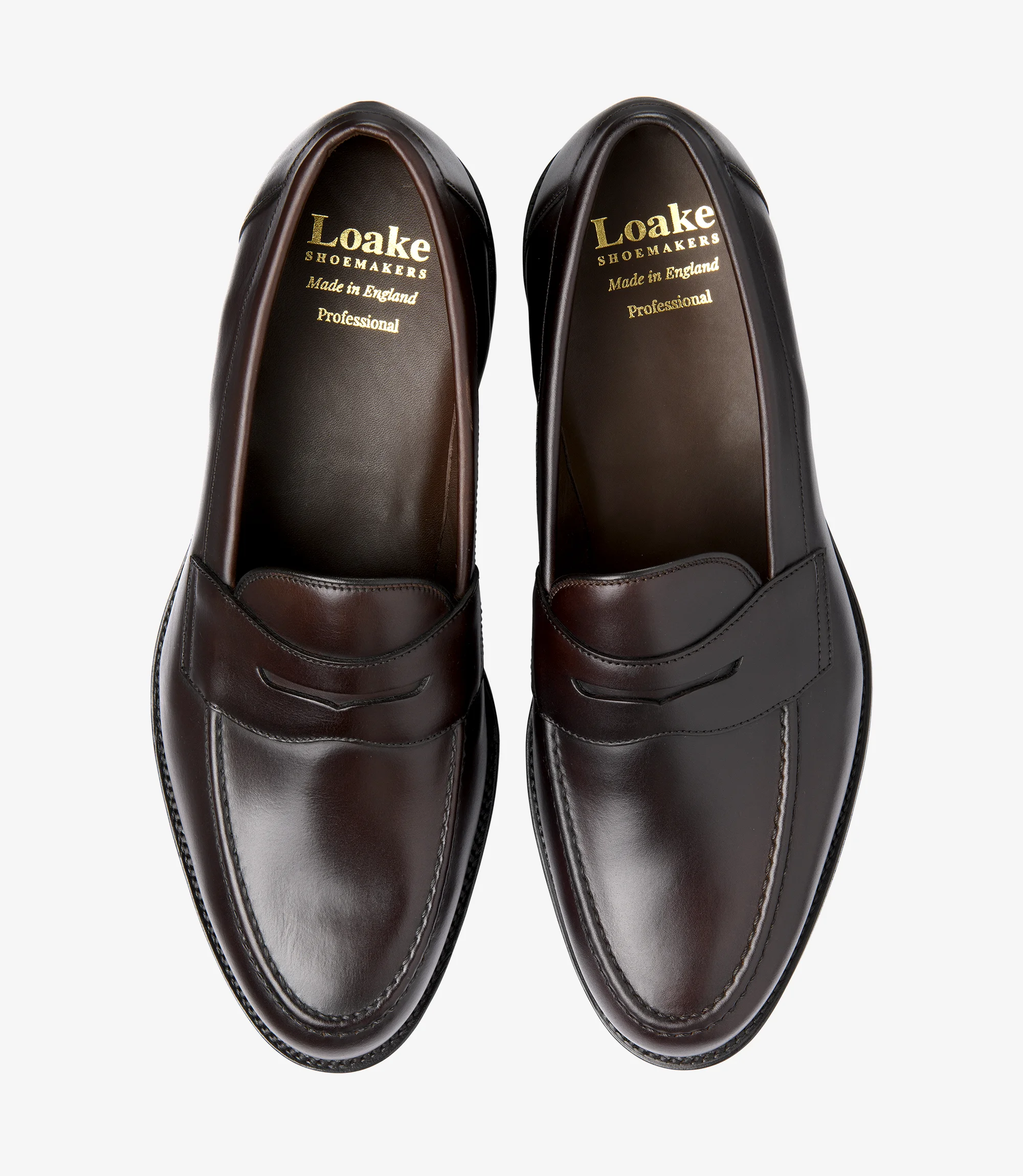 Men's Imperial Dark Brown loafer shoes featuring rubber soles | Top View Men's Imperial Dark Brown loafer shoes featuring rubber soles | Top View