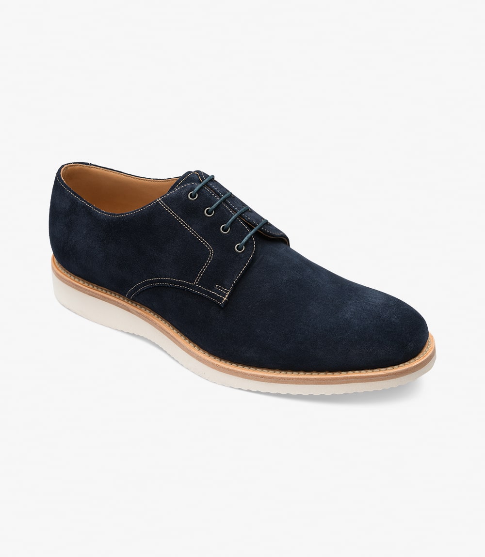 featuring rubber soles | Angle View Derby Shoe